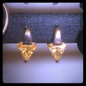 Vintage Trillion Silver Stud Earrings